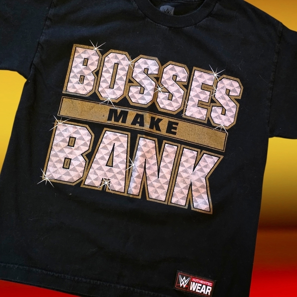 WWE Sasha Banks "Bosses Make Bank" Shirt Youth M 2017 Authentic The Boss Era - Picture 2 of 4